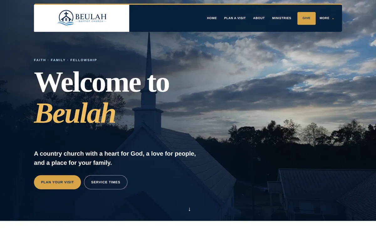 Beulah Baptist Church homepage