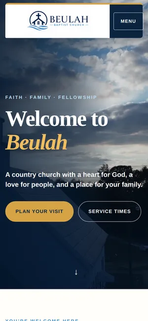 Beulah Baptist Church on mobile