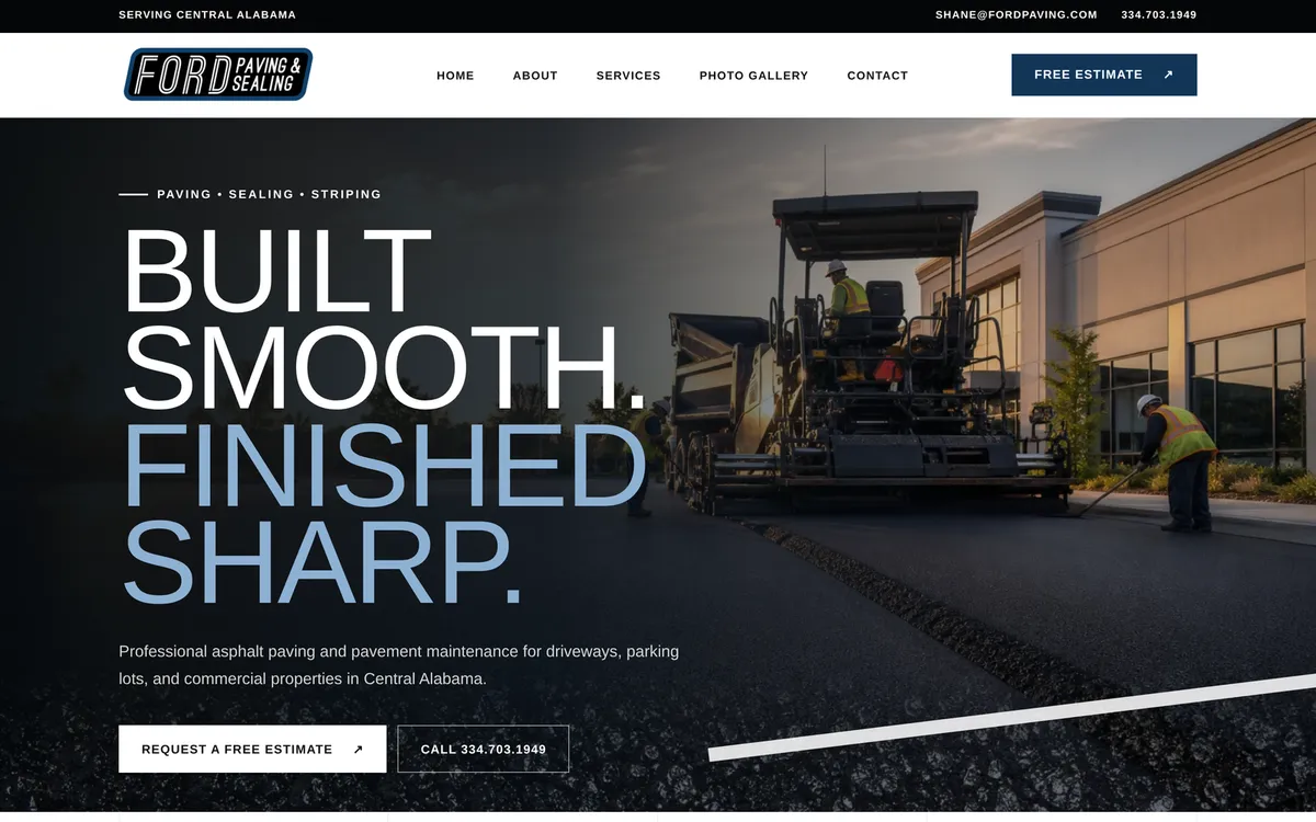 Ford Paving & Sealing homepage