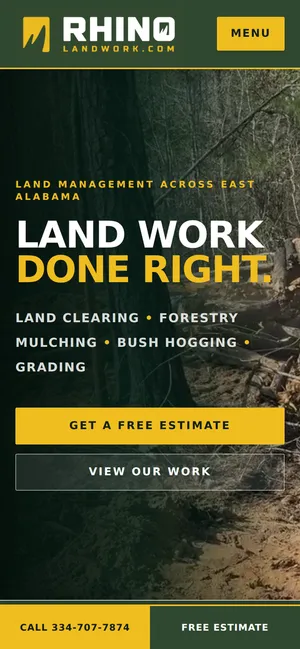 Rhino Landworks on mobile