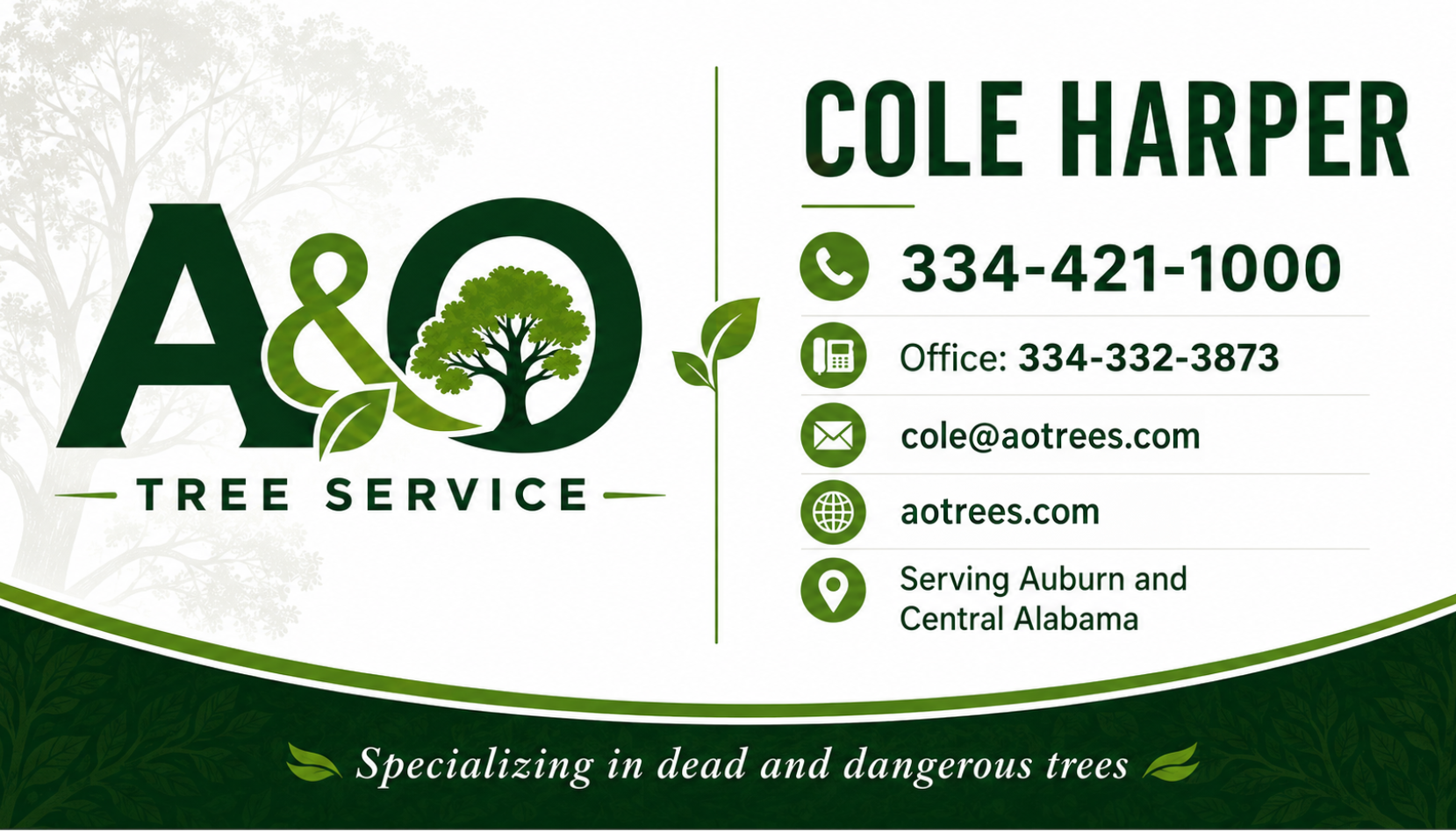 Branding and business card example
