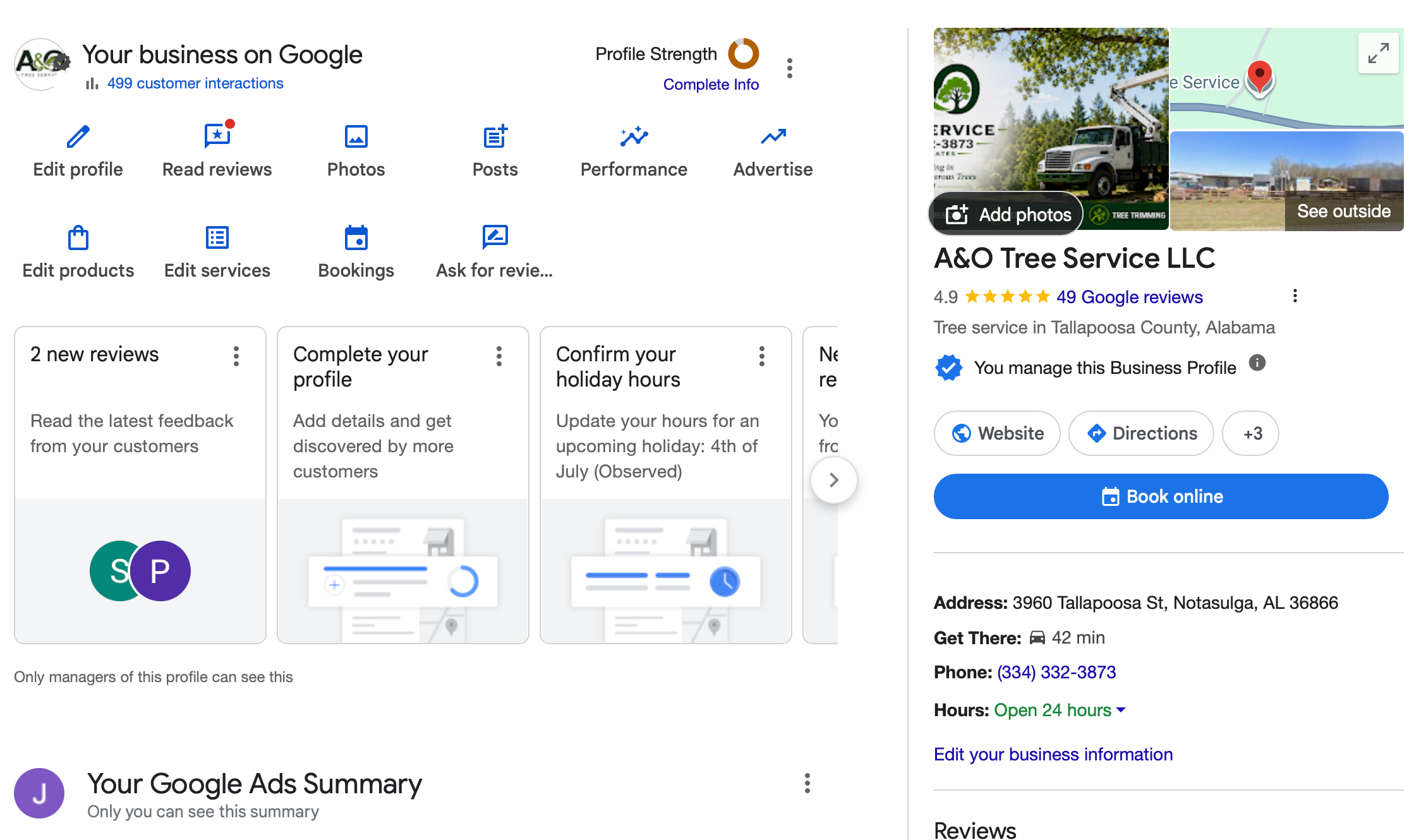 Google Business Profile example